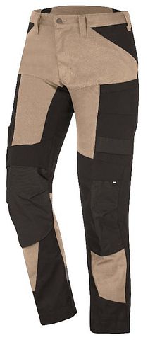 LEO Bundhose Stretch beige-schwarz / lange Schrittlänge