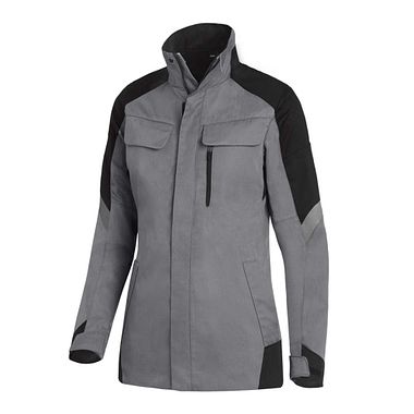 ANDREA Damen Arbeitsjacke grau-schwarz
