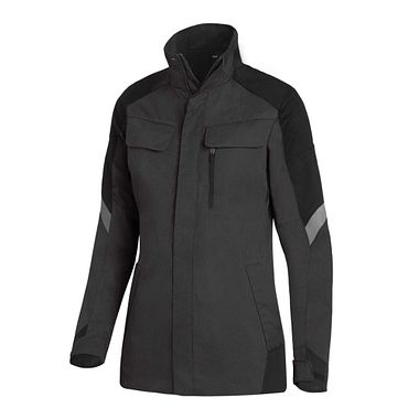 ANDREA Damen Arbeitsjacke anthrazit-schwarz