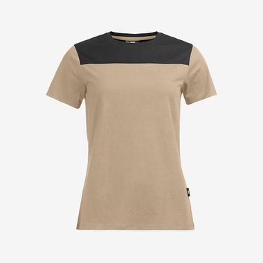 KIRA Damen T-Shirt beige-schwarz